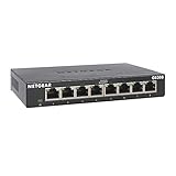 NETGEAR GS308 LAN Switch 8 Port Netzwerk Switch (Plug-and-Play Gigabit Switch LAN Splitter, LAN...