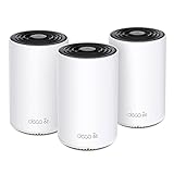 TP-Link Deco XE75 Mesh WLAN Set (3 Pack), Wi-Fi 6E AXE5400 Tri-Band Router & Repeater, 3× Gigabit...