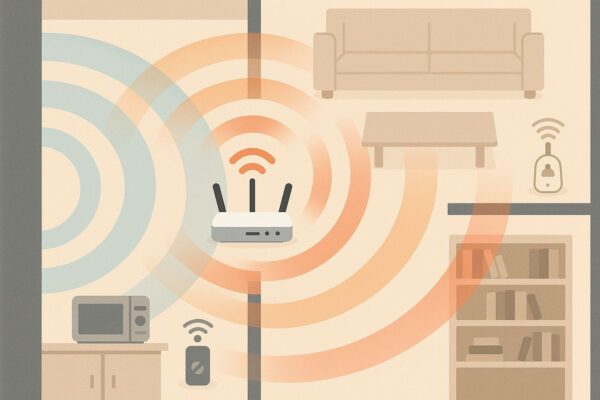 Was die WLAN-Reichweite im Haushalt wirklich beeinflusst WLAN-Signal in Wohnung mit typischen Störquellen wie Wänden und Geräten