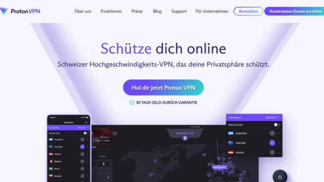 Kostenloses VPN ProtonVPN