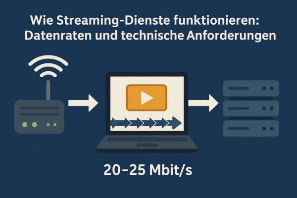 Streaming-Datenraten und technische Anforderungen verstehen Wie Streaming-Dienste arbeiten: Datenraten und technische Anforderungen einfach erklärt.