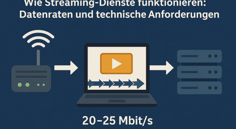 Wie Streaming-Dienste arbeiten: Datenraten und technische Anforderungen einfach erklärt.