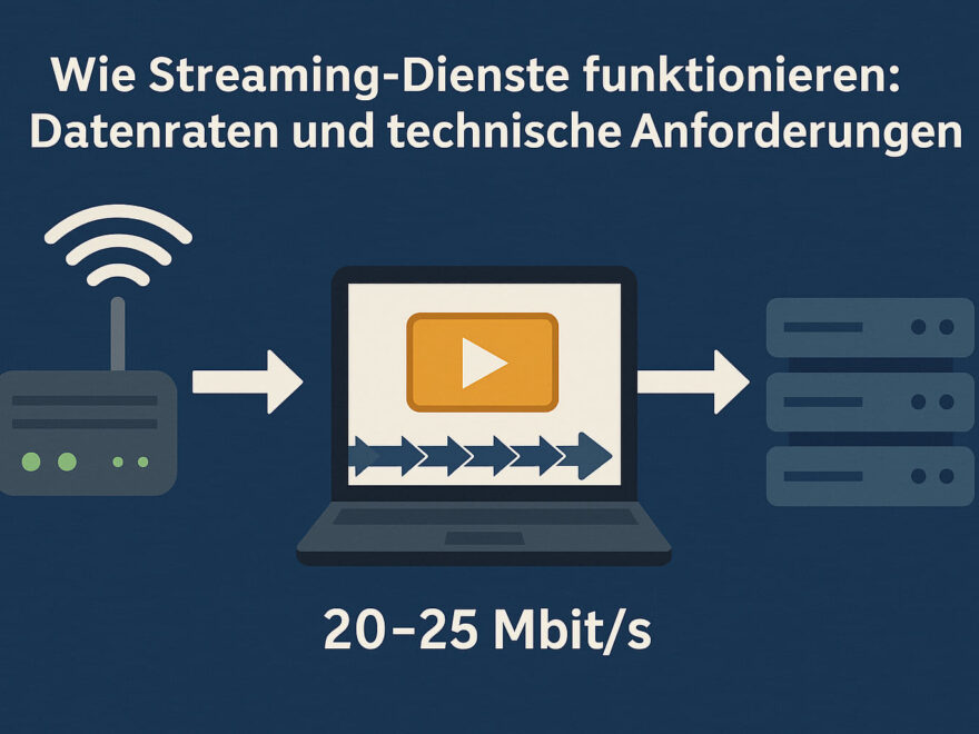 Wie Streaming-Dienste arbeiten: Datenraten und technische Anforderungen einfach erklärt.