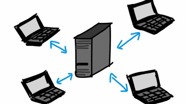 Computer-Netzwerk schematisch dargestellt