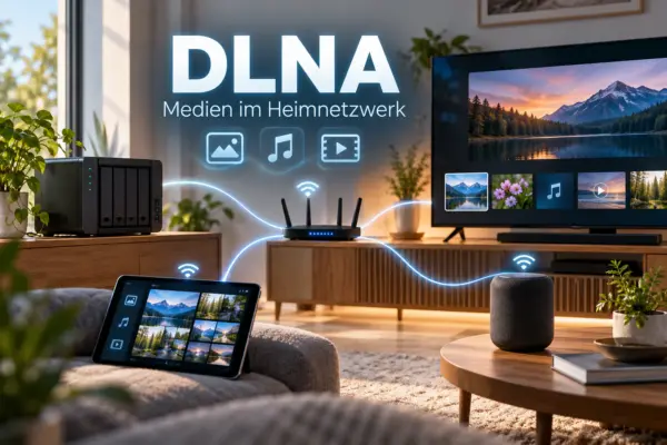 DLNA im Heimnetzwerk: Fotos, Musik und Videos vom NAS über den Router auf Smart-TV, Tablet und Lautsprecher übertragen