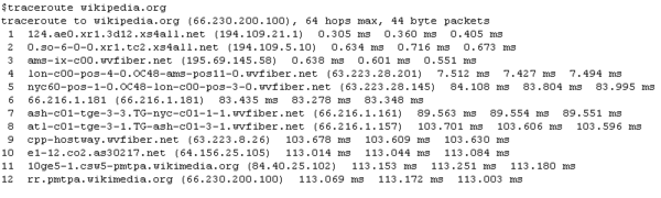 Traceroute unter FreeBSD