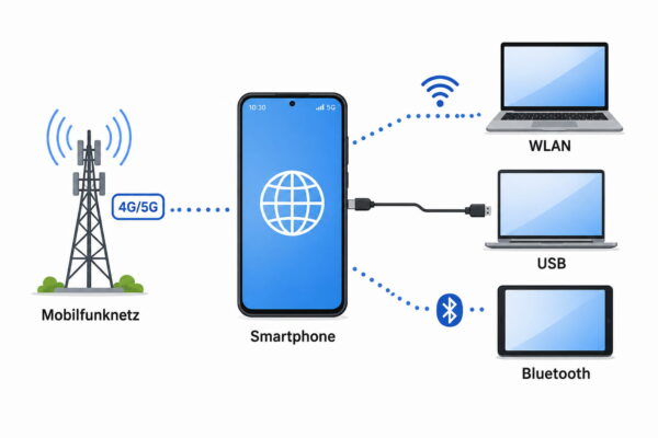 Tethering über WLAN, USB und Bluetooth