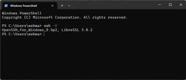 OpenSSH-Version unter Windows 11 mit PowerShell prüfen