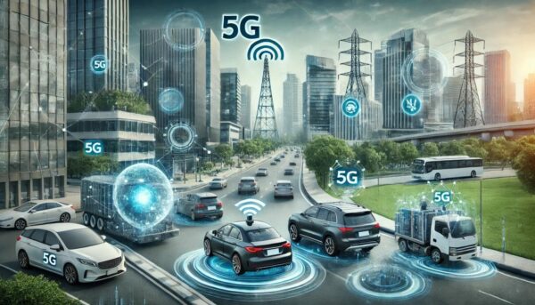 Anwendungen von 5G in der Stadt: autonomes Fahren, Smartphone-Nutzung und digitale Werbung