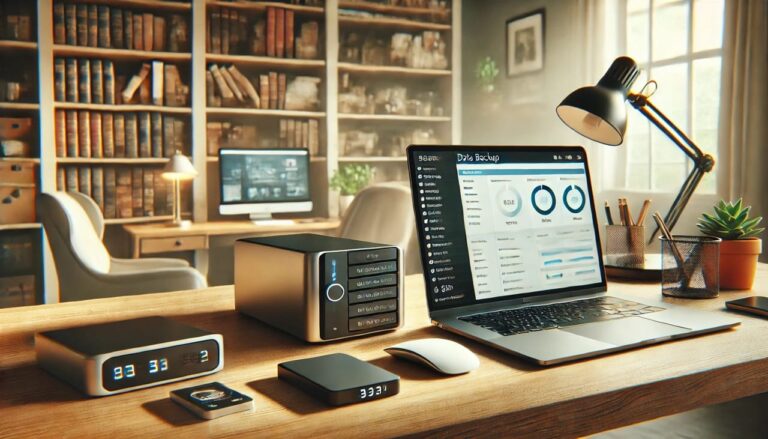 Moderne Backup-Lösung im Heimnetzwerk mit NAS und Laptop
