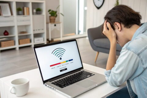 Laptop mit langsamer Internetverbindung – Nutzer erkennt Problem frühzeitig