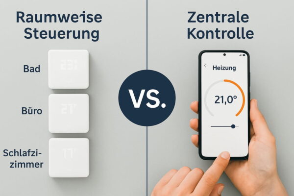 Heizprofile fürs Smart Home: Raumweise Steuerung vs. zentrale Kontrolle im Überblick Vergleich von raumweiser Steuerung und zentraler Kontrolle bei Heizprofilen fürs Smart Home