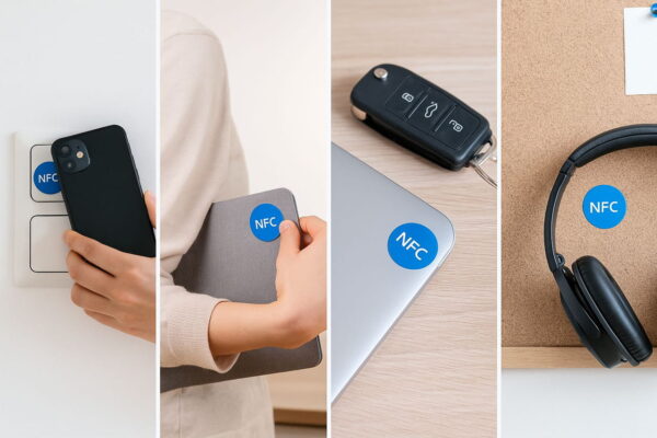 Smarte Einsatzideen für NFC-Tags im Alltag Vier praktische Einsatzmöglichkeiten für NFC-Tags im Alltag mit Smartphone, Laptop, Autoschlüssel und Kopfhörer