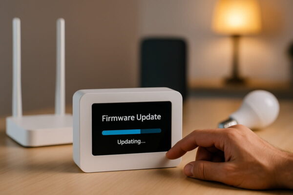 Firmware-Updates und Patch-Strategien im Smart Home Firmware-Update bei Smart-Home-Gerät wird durchgeführt
