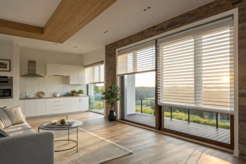 Vergleich zwischen alter Jalousie und nachgerüsteter Smart-Home-Jalousie