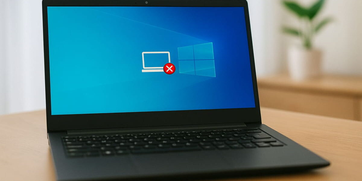 Laptop mit Netzwerksymbol-Fehler – Standardgateway nicht verfügbar