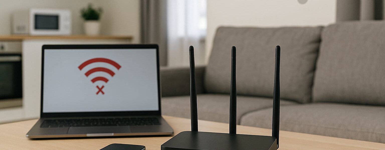 Häufige Ursachen für WLAN-Probleme wie schwaches Signal und Störungen im Haushalt