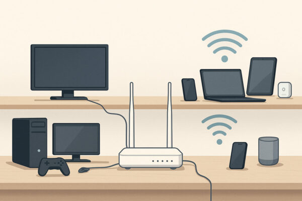 Geräte optimal per LAN oder WLAN verbinden – Übersicht Übersichtliche Darstellung, welche Geräte per LAN und welche per WLAN verbunden werden sollten