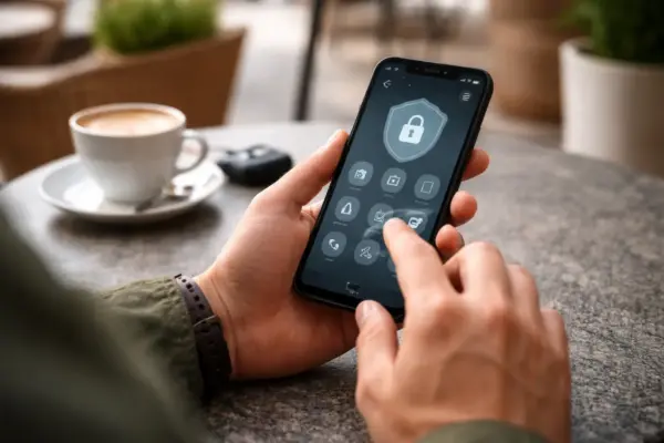 Smartphone-Zugriff auf ein sicheres Smart-Home-System von unterwegs