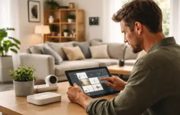 Home Assistant als zentrale Steuerung für ein Smart Home in einem Wohnzimmer