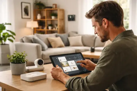 Home Assistant als zentrale Steuerung für ein Smart Home in einem Wohnzimmer