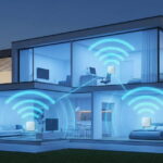 Modernes Haus mit lückenloser Mesh-WLAN-Abdeckung auf allen Etagen.