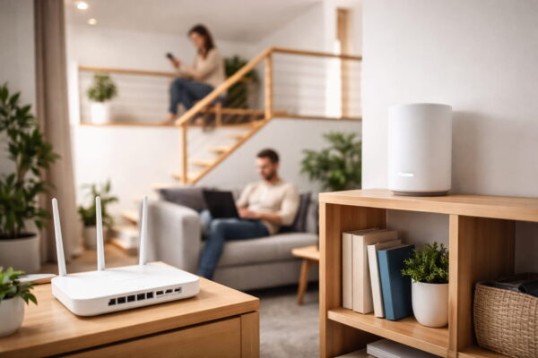 Netzwerk-Hardware für stabiles WLAN mit Router und Access Point im Wohnbereich