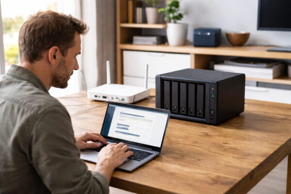 Netzwerkfestplatte im Heimnetz einrichten und konfigurieren