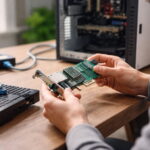 Netzwerkkarten als PCIe-Steckkarte beim Einbau in einen Desktop-PC