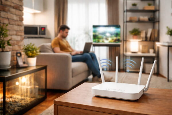 WLAN-Reichweite erhöhen durch optimale Router-Position im Wohnzimmer
