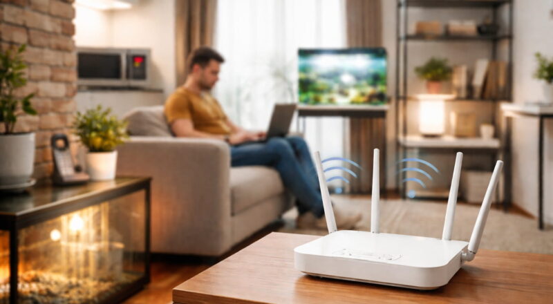 WLAN-Reichweite erhöhen durch optimale Router-Position im Wohnzimmer
