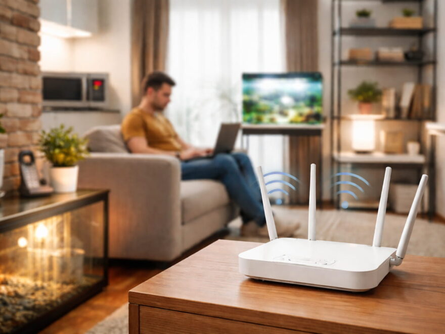 WLAN-Reichweite erhöhen durch optimale Router-Position im Wohnzimmer