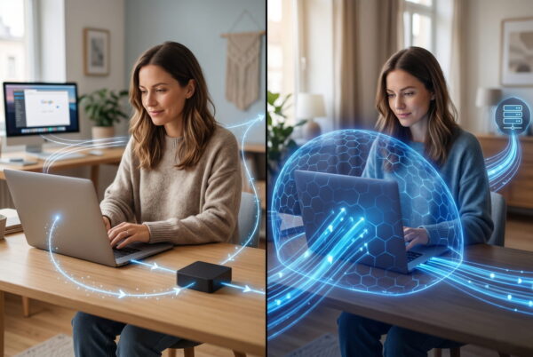 Proxy vs VPN Unterschied: einzelner Datenverkehr über Proxy und vollständiger Schutz durch VPN