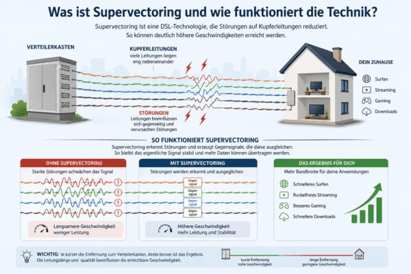 Supervectoring erklärt: Wie Störungen in Kupferleitungen reduziert und höhere DSL-Geschwindigkeiten erreicht werden