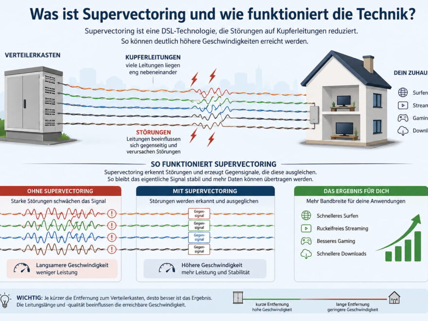 Supervectoring erklärt: Wie Störungen in Kupferleitungen reduziert und höhere DSL-Geschwindigkeiten erreicht werden