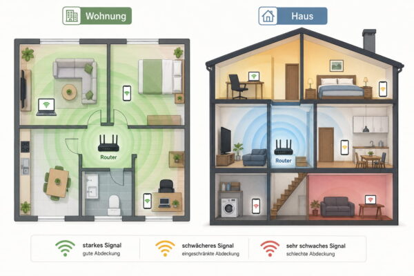 WLAN-Abdeckung in Wohnung und Haus beim Heimnetzwerk planen